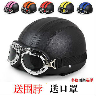Korean Edition Halley Helmet Electric Motorcycle Half helmet cortex Retro Halley Helmet Street Fashion Helmetin the Motorcycle/Equipment/Fitting , Motorcyclist equipment , Motorcycle Helmets category - from Buy2taobao.com to provide professional Taobao agent buy service