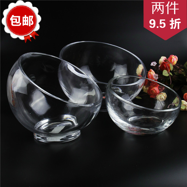 包邮特厚斜口碗马蹄碗玻璃碗水果沙拉碗水培碗 球形碗调料碗在类目 餐饮具, 餐具, 碗中 - 来自Buy2taobao.com提供专业的淘宝代购服务