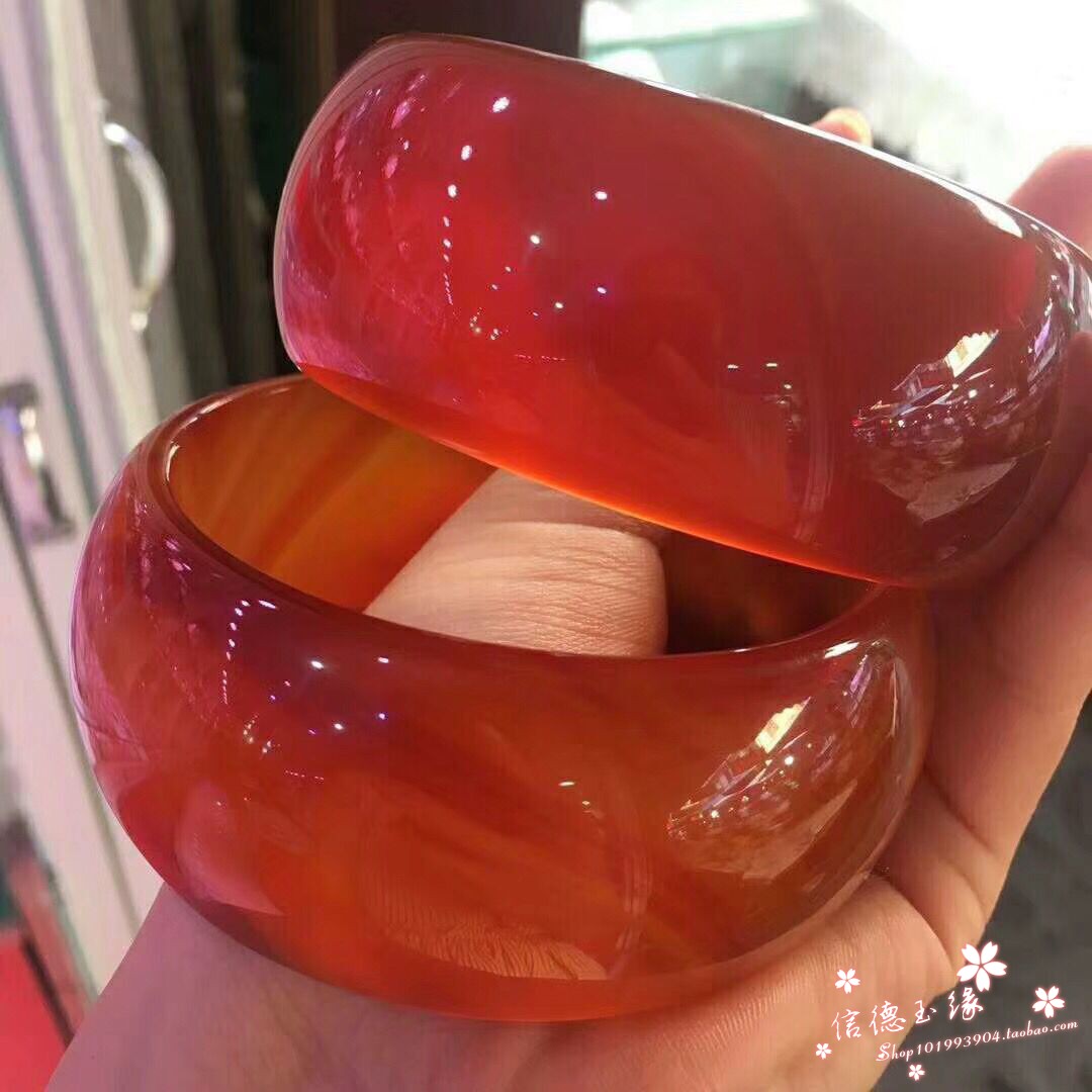 天然正品玛瑙酒红飘花玛瑙手镯冰种加宽加厚时尚玉石女手镯带证书|msdalam kategori Aksesori/Barang Kemas Fesyen, gelang - dari Buy2taobao.com untuk memberikan perkhidmatan ejen Taobao profesional membeli