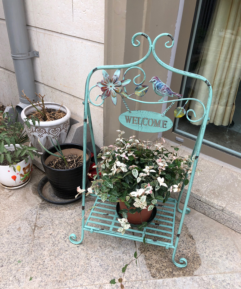 美式乡村做旧铁艺花架立式欢迎架阳台庭院花园花店铁艺花托花架|msdalam kategori perabot kediaman, rak, bunga/Menghabiskan beberapa - dari Buy2taobao.com untuk memberikan perkhidmatan ejen Taobao profesional membeli