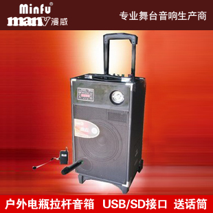  8寸 晨练 户外电瓶音响 手提拉杆音箱 USB/SD卡接口 无线话筒/麦