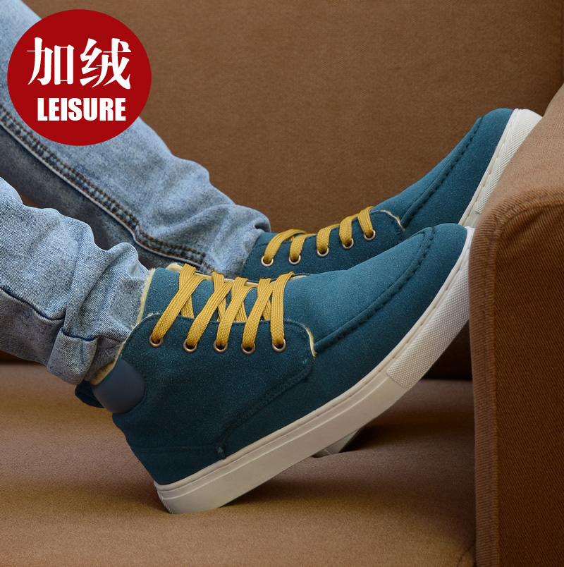 保暖男鞋加绒毛板鞋...