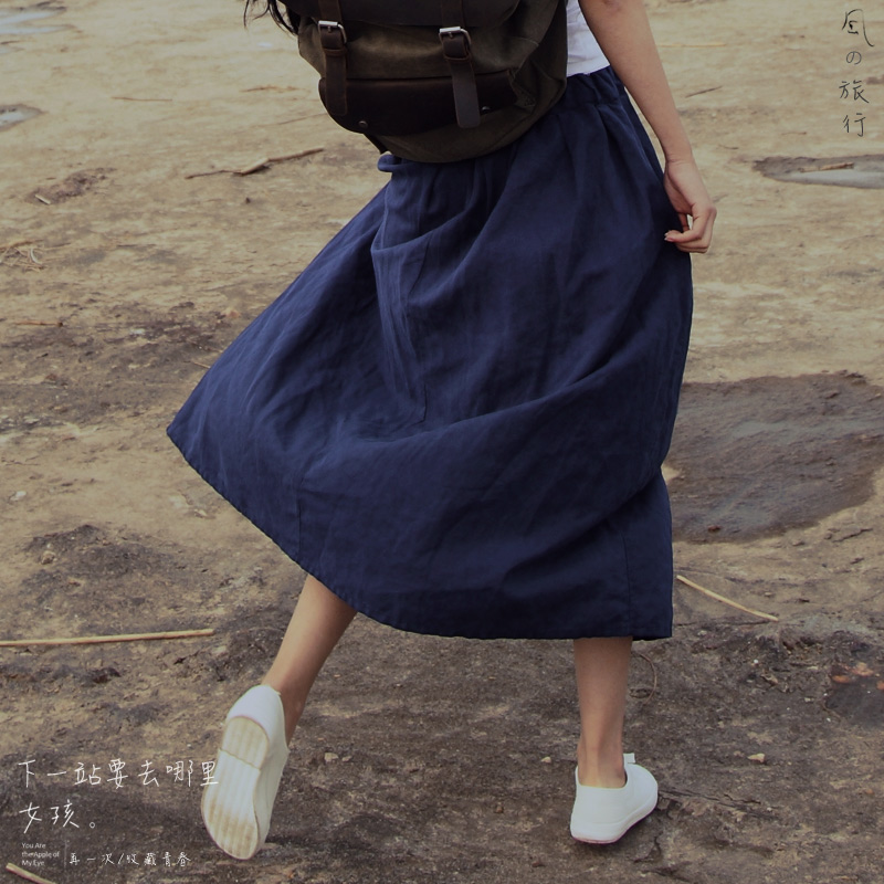 文艺 2013春季 森林系纯棉牛仔长裙春季半身裙