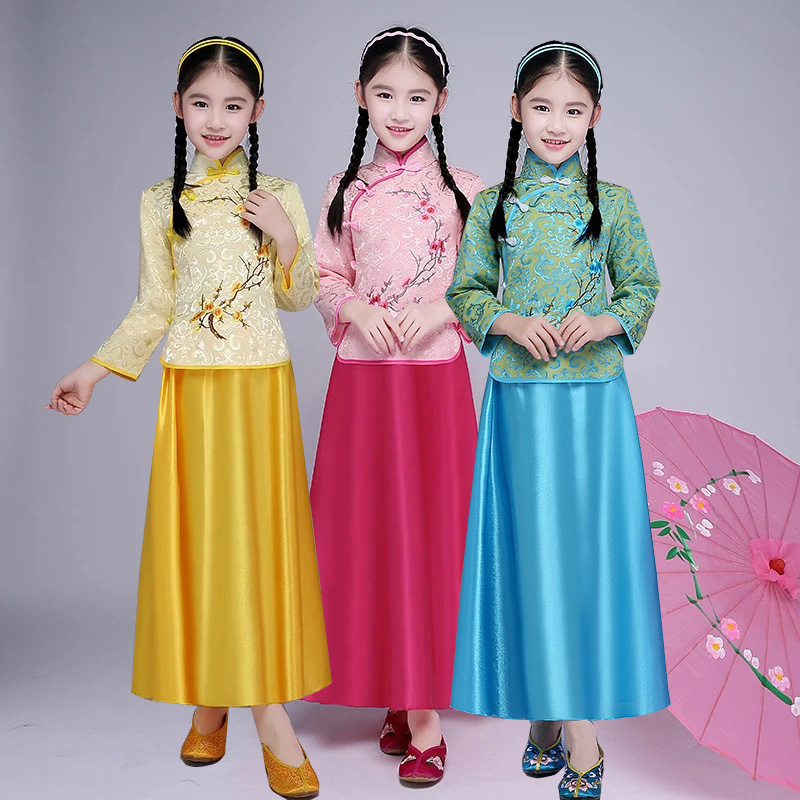 Children's Robes girl Chinese style Princess Dress Older children dress 2018 new pattern Spring Kids Retroin the Children/Baby/Family fitted , Children's Robes/Costume/National costume , Costume category - from Buy2taobao.com to provide professional Taobao agent buy service