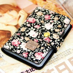  米兰学姐 韩版小清新田园风碎花纹女式多卡位银行卡包 卡套