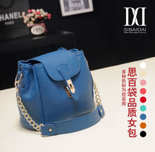Korean version of the 2013 new high-quality leather chain bag retro wave packet fashion one hundred charm shoulder diagonal package female bag