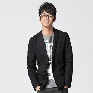  森马semir 春装新款男款修身款休闲小西服纯棉西服外套原价279元