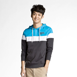  森马Semir 春装新款男款拼接连帽卫衣套头外套 男卫衣原价159元
