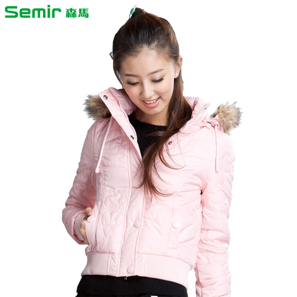 <em>森马</em>2013<em>冬季</em>新款 <em>韩版外套</em>女短款小棉袄女 修