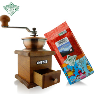  博达牙买加蓝山咖啡豆 原装进口 送铁梨木磨豆机 代磨咖啡粉 包邮