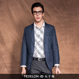  春装TEDELON/太子龙 男士纯色翻领休闲西服 薄休闲服YECSL227