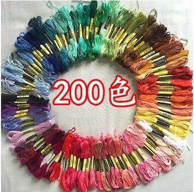 200 色十字绣线十字绣线支线 刺绣线 有色号8米/支 热卖DIY线|ruв категории Аксессуары, швейной ткань, шерсть - от Buy2taobao.com для оказания профессиональной услуги покупки агента Taobao