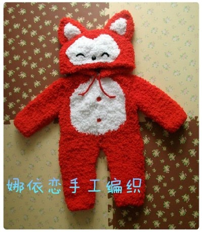 纯手工编织阿狸熊猫KT猫各种宝宝绒绒线马夹