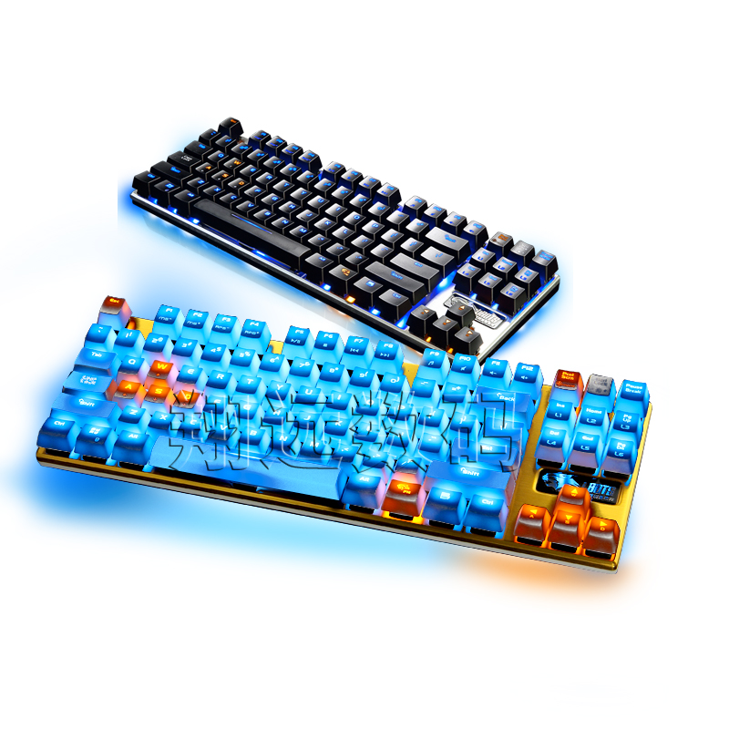 No red backlit keyboard Darfur excellent gaming machine mechanic cherry black shaft /Tea /red axis /green axis 87