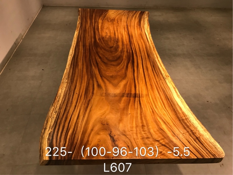 南美胡桃木实木大板 自然边 225-100-5.5现货实拍 L607餐桌茶桌在类目 商业/办公家具, 办公家具, 办公桌, 大班台/主管桌中 - 来自Buy2taobao.com提供专业的淘宝代购服务