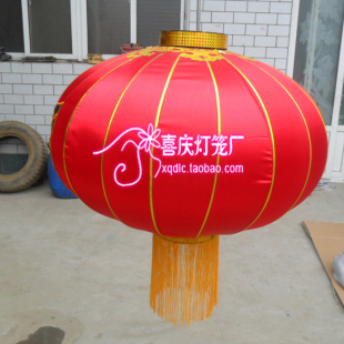  春节大红灯笼批发 大红灯笼 八美缎铁口金边灯笼装饰春节喜庆用品