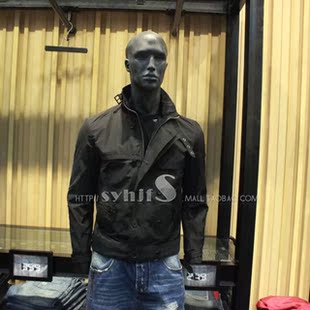  JackJones/杰克琼斯正品新款男装-纯色立领短款夹克（黑）