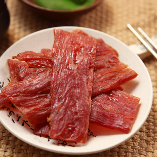  淘金币 牛叉叉靖江特产零食品 经典原味精制手撕猪肉脯250克