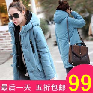  韩版棉衣女中长款外套 秋冬新款修身加厚大码冬装棉服女装羽绒服