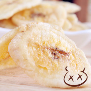  菲律宾进口原味香蕉片/芭蕉片 低热量 奶油烤制的香蕉干100克