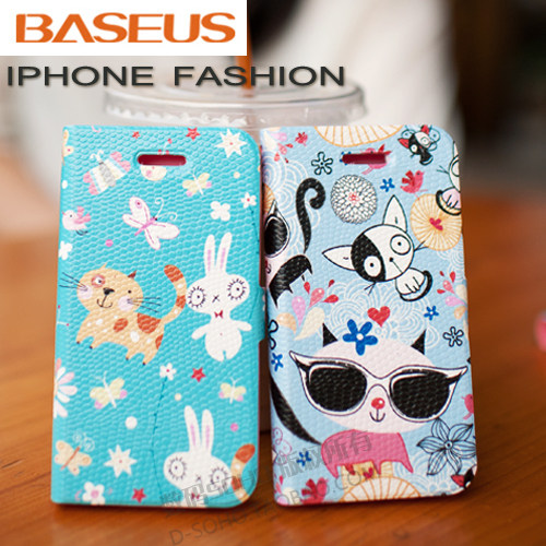 韩国可爱猫咪iphone4手机壳iphone4S外壳卡通保护套手机皮套潮女