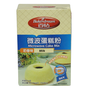  安琪 百钻微波蛋糕粉 微波炉烘焙原料 奶香味 四包中通包邮