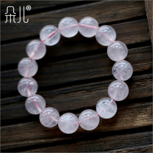  朵儿出品 纯天然粉晶手链 桃红色 冰种粉水晶 旺桃花 旺姻缘