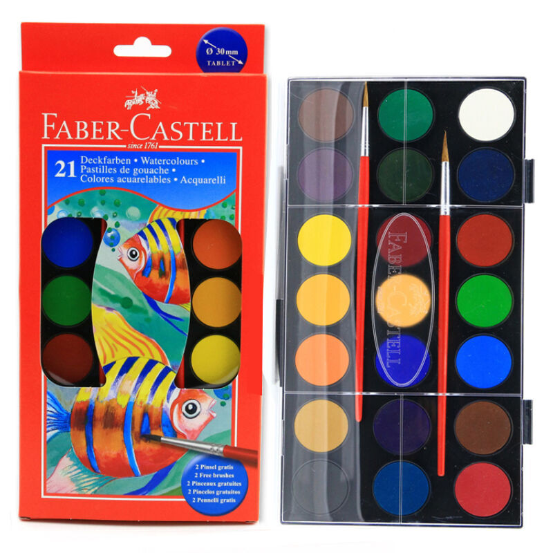 Faber-Castell进口德国辉柏嘉21色固体水彩写生水彩颜料 送画笔|ruв категории электронный словарь/электрический бумажных книг/канцелярские принадлежности, рисовальный прибор/живописи материалов/каллиграфия товаров, акварельная краска - от Buy2taobao.com для оказания профессиональной услуги покупки агента Taobao