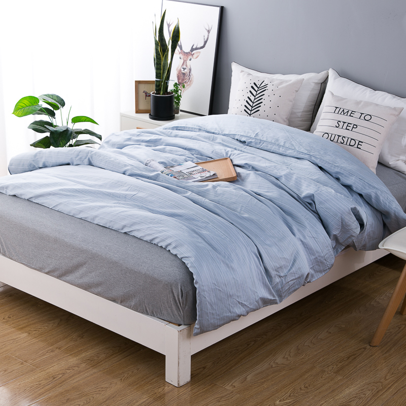 pure cotton Exquisite Feel Satin Fabric Double Quilt cover 200*230 Fine striped quilt coverin the Bedclothes , Quilt category - from Buy2taobao.com to provide professional Taobao agent buy service
