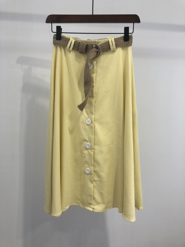 ETJ-19女装夏季新款撞色腰带饰A字型单排扣半身裙 2874/496|msdalam kategori Butik wanita / wanita, skirt - dari Buy2taobao.com untuk memberikan perkhidmatan ejen Taobao profesional membeli