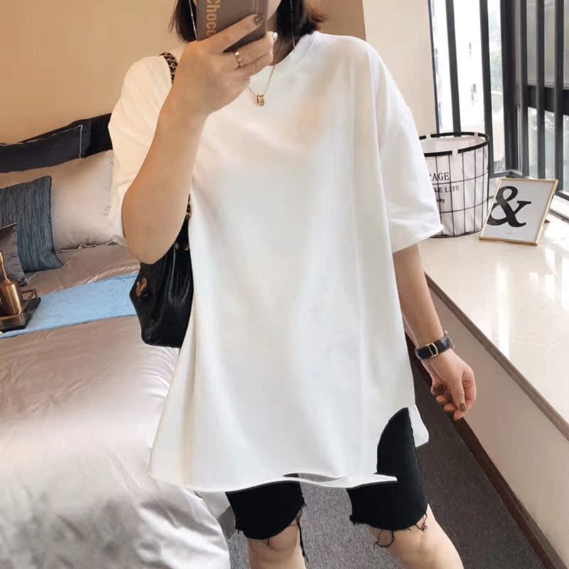 孕妇短袖t恤女夏季新款宽松圆领半袖打底衫夏装破洞中长款上衣黑在类目 孕妇装/孕产妇用品/营养, 孕妇装, T恤中 - 来自Buy2taobao.com提供专业的淘宝代购服务