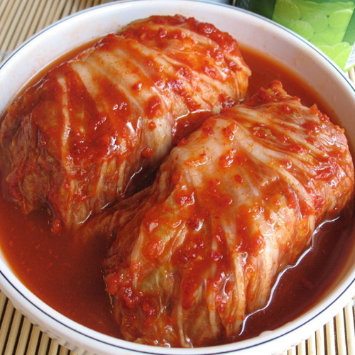 东北特产纯手工风味腌制韩国辣白菜 朝鲜泡菜 下饭菜500g真空包装
