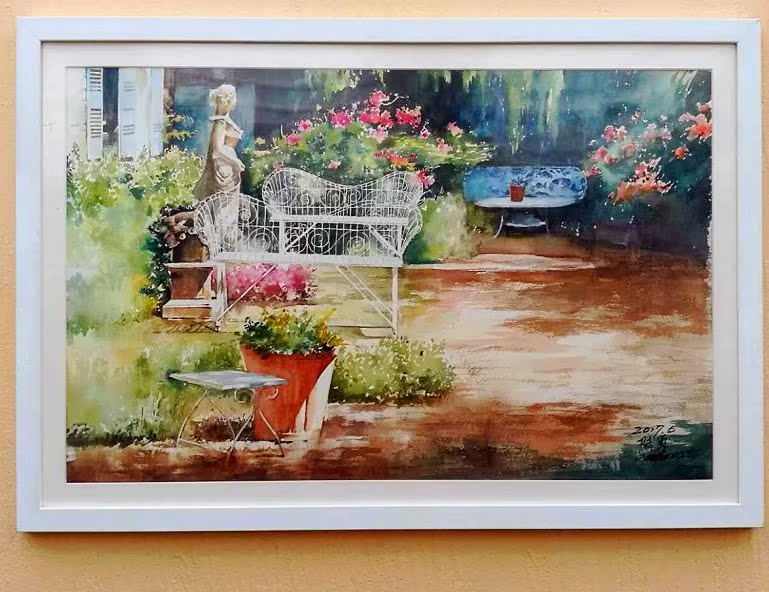 Garden Watercolor Home decorative painting Hand painting Art painting suit a living room Watercolor A variety ofin the Home accessories , Decorative painting , Other decorative painting category - from Buy2taobao.com to provide professional Taobao agent buy service