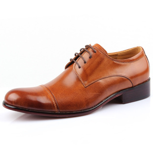  时尚ferragamo头层全牛皮系带小圆头男正装商务皮鞋欧版外贸男鞋