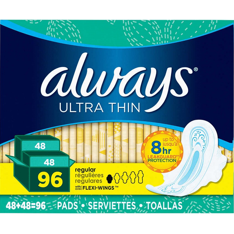 加拿大代购直邮always ultra thin超薄护翼日用干爽卫生巾96片装在类目 洗护清洁剂/卫生巾/纸/香薰, 卫生巾/护垫/成人尿裤, 卫生巾中 - 来自Buy2taobao.com提供专业的淘宝代购服务