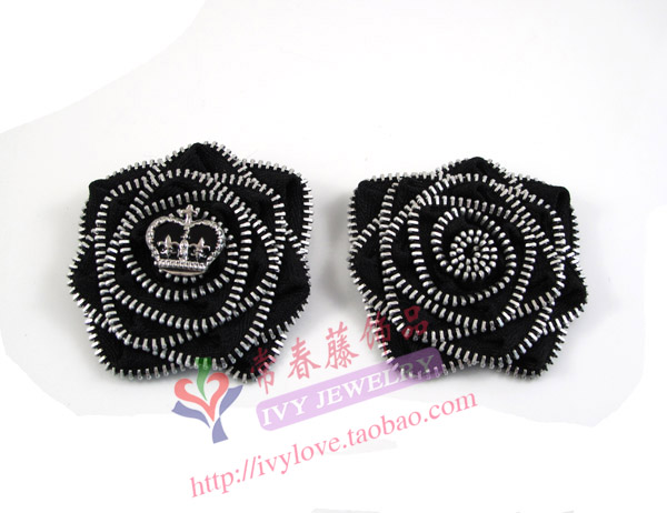 Zipper Flowers rose Shoeshine Buckles Shoes Package decoration Removablein the Accessories/Leather belt/Hat/Muffler , Shoes and bags/Belt Accessories , Shoe Accessories , Buckles  category - from Buy2taobao.com to provide professional Taobao agent buy service