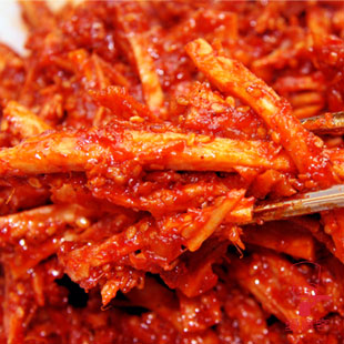 爱食客 韩国泡菜东北朝鲜族特产香辣拌牛板筋500g 零食品小吃