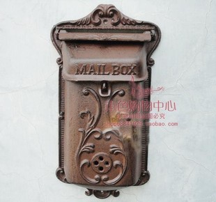 欧式铸铁工艺品复古做旧铸铁信箱邮箱信报箱壁