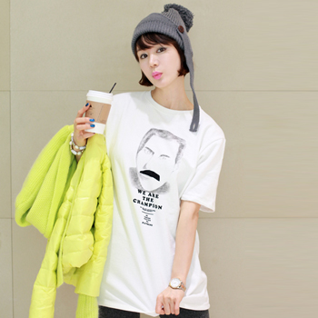 女装T恤纯韩版复古...