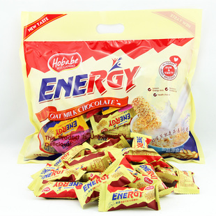  2袋包邮 好百贝营养能量麦片巧克力 纯燕麦巧克力低糖500克喜糖果