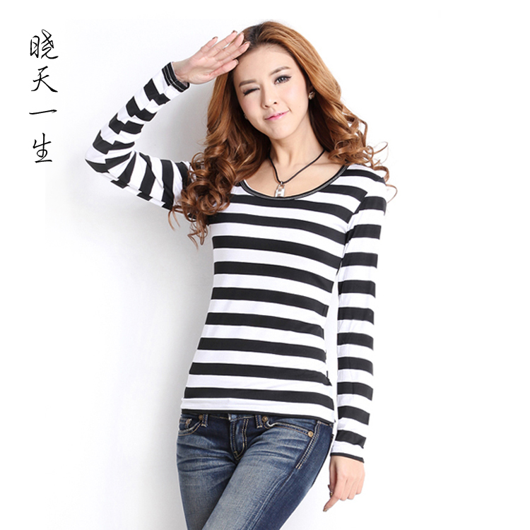韩版女士长袖T恤...