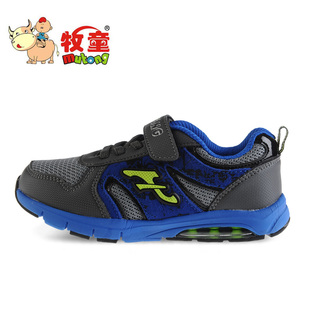  牧童童鞋 新款儿童运动鞋 男童耐脏透气休闲气垫跑步鞋