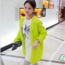 Свитер женский 加厚长款毛衣外套女套头秋冬韩版圆领学院风麻花宽松大码针织衫女 Свитер женский 加厚长款毛衣外套女套头秋冬韩版圆领学院风麻花宽松大码针织衫女