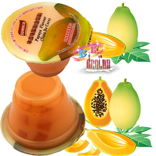  马来西亚进口零食品 素玛哥果冻 木瓜味 110克*6杯 超多椰肉 S14