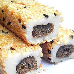  台湾传统糕点零食品 雪之恋 纯手工麻薯 (芝麻味) 180g 5包包邮