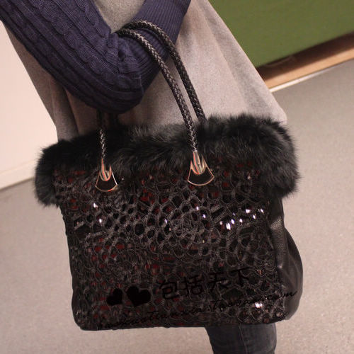 甜美蕾丝亮片斜跨包...