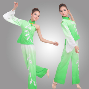 江南雨茉莉花民族秧歌舞蹈汉服女装 现代花伞