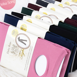  misssong韩国中厚丝袜天鹅绒纯色踩脚袜百搭连裤袜秋冬打底袜子女