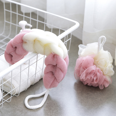 沐浴球搓澡神器浴花搓背洗澡用品少女可爱长条不散起泡网洗澡球男