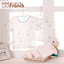 The small Frank summer summer children baby bamboo fiber underwear sets thin section baby cartoon short-sleeved pajamas